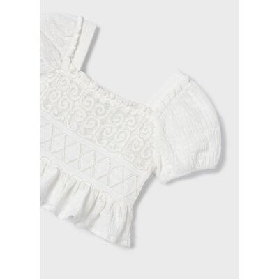 Mayoral Kız Çocuk Dantelli Bluz SS2403175 - 3