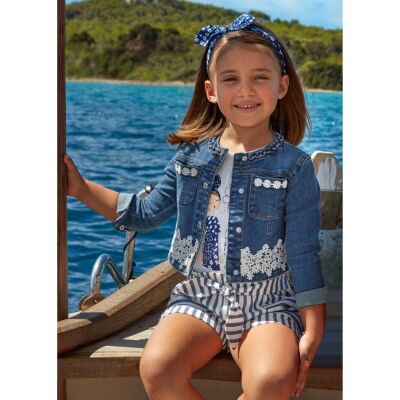 Mayoral Kız Çocuk Dantelli Mont SS2403475 - 3