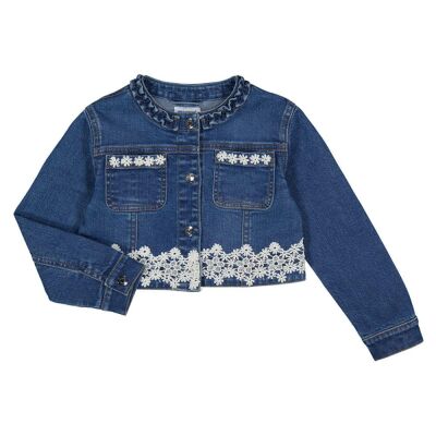 Mayoral Kız Çocuk Dantelli Mont SS2403475 - 4