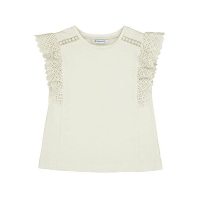 Mayoral Kız Çocuk Dantelli T-shirt SS2403082 - 1