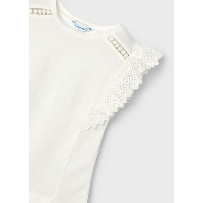 Mayoral Kız Çocuk Dantelli T-shirt SS2403082 - 2