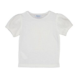 Mayoral Kız Çocuk File Kollu T-shirt SS2403085 - Thumbnail