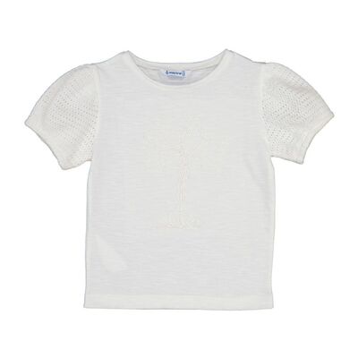 Mayoral Kız Çocuk File Kollu T-shirt SS2403085