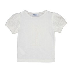 Mayoral Kız Çocuk File Kollu T-shirt SS2403085 - 1