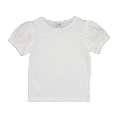 Mayoral Kız Çocuk File Kollu T-shirt SS2403085 - 1