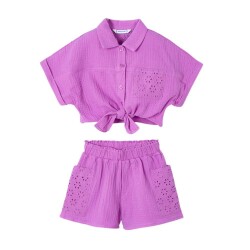 Mayoral Kız Çocuk Gömlek Şort Set SS2503210 - Mayoral