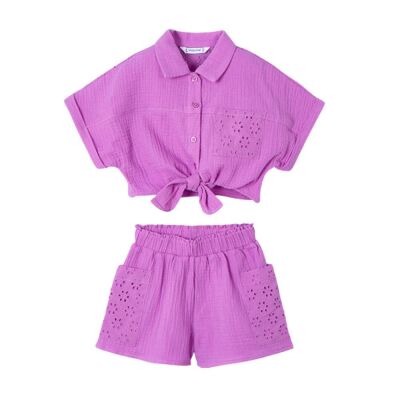 Mayoral Kız Çocuk Gömlek Şort Set SS2503210 - 1