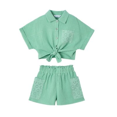 Mayoral Kız Çocuk Gömlek Şort Set SS2503210 - 2