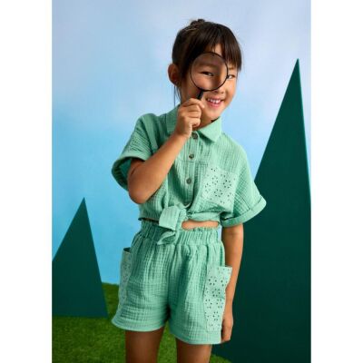 Mayoral Kız Çocuk Gömlek Şort Set SS2503210 - 4