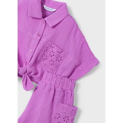 Mayoral Kız Çocuk Gömlek Şort Set SS2503210 - 6