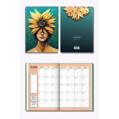Melimelek Aylık Planner Sun Flower 16,5x23,5 - 2