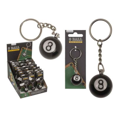 Metal Anahtarlık 8 Bilardo Topu - 2