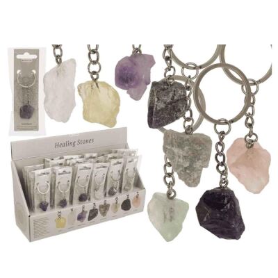 Metal Anahtarlık Çakra Kristal (8 Çeşit)- Metal Keychain Chakra Chystals - 1
