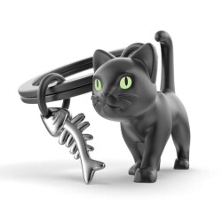 Metalmorphose Black Cat Anahtarlık Siyah