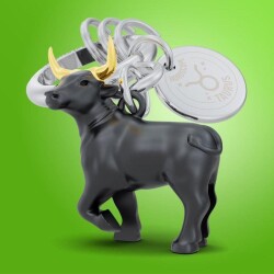 Metalmorphose Burç Koleksiyonu Boğa Anahtarlık Çanta Aksesuarı - 4