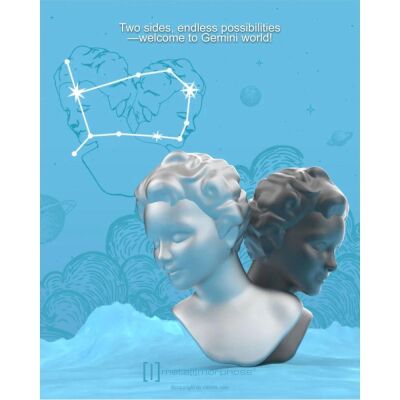 Metalmorphose Burç Koleksiyonu İkizler Anahtarlık / Çanta Aksesuarı - 4