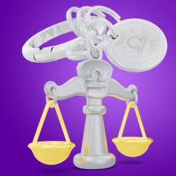 Metalmorphose Burç Koleksiyonu Terazi Anahtarlık / Çanta Aksesuarı - 2