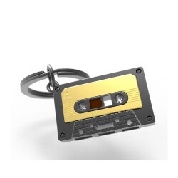Metalmorphose Kaset Anahtarlık Siyah/Sarı