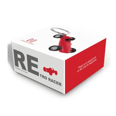 Metalmorphose Kırmızı Vintage Yarış Arabası Anahtarlık - 2