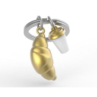 Metalmorphose Kruvasan & Kahve Fincanı Anahtarlık - 1