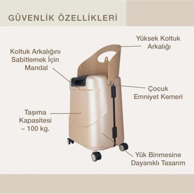 MiaMily Carry On Kabin Boy Valiz Champagne Gold - 5