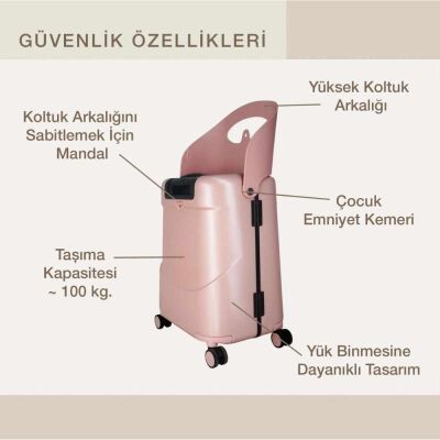 MiaMily Carry On Kabin Boy Valiz Dusty Pink - 5