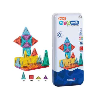 Mini Magnetic Blok Oyun Seti Puzzle Tin Box 26 Parça CH1470 - 1