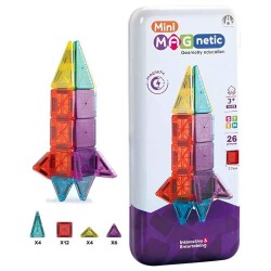 Mini Magnetic Blok Oyun Seti Puzzle Tin Box 26 Parça CH1471 - Magnetic