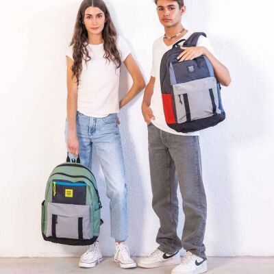 Miquelrius Çanta Amsterdam Rider Yeşil Siyah Recycled - 5