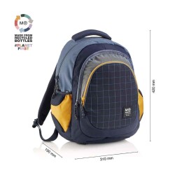 Miquelrius Çanta Berlin Rider Siyah Sarı Recycled - 4