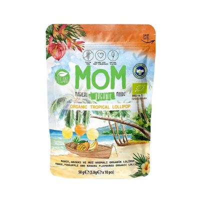 MOM Tropikal Meyve Aromalı Organik Lolipop 10lu Paket - 1