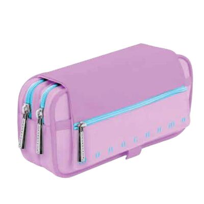 Monocromo İki Bölmeli Pu Kalem Kutusu Mor - 1