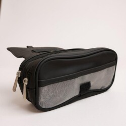 Monocromo İki Bölmeli Pu Kalem Kutusu Siyah - 3