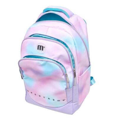 Monocromo Pu Okul Sırt Çantası Pembe Batikli - 1