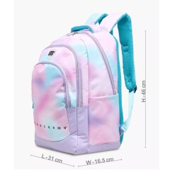 Monocromo Pu Okul Sırt Çantası Pembe Batikli - 3