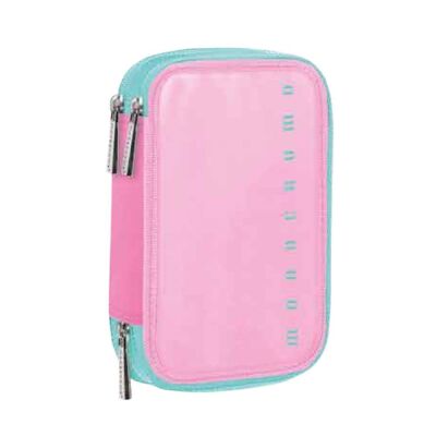 Monocromo Üç Katlı Pu Dolu Kalem Kutusu Pembe - 1