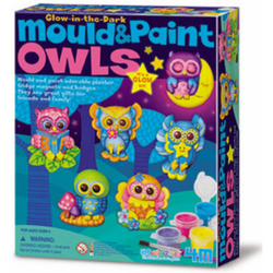 4M Mould & Paint Glow Owl Parlayan Baykuş Magnet - Thumbnail