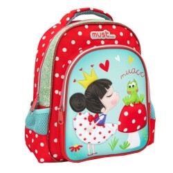 Must Anaokulu Çantası 27 x 10 x 31 Cm Prenses Kurbağa - Must