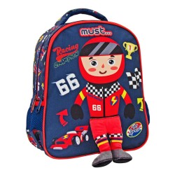 Must Anaokulu Çantası 27 x 10 x 31 Cm Yarışçı - Must