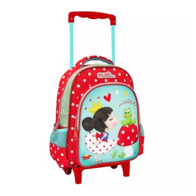 Must Çek Çekli Anaokulu Çantası 27 x 10 x 31 Cm Kurbağa Prens - 1