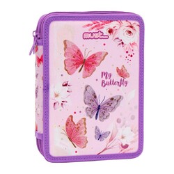 Must İki Gözlü İçi Dolu Kalem Kutusu My Butterfly - Thumbnail