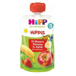 Hipp Organik Çilekli Muzlu Elma Püresi 100 Gr - Hipp