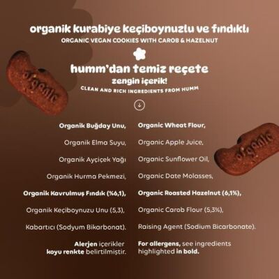 Organik Kurabiye Keçiboynuzlu Fındıklı - 3