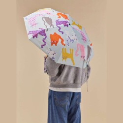 Original Duckhead Duck Kompakt Şemsiye Arty Cats Ice - 4