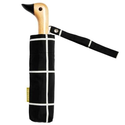 Original Duckhead Duck Kompakt Şemsiye Black Grid - 1