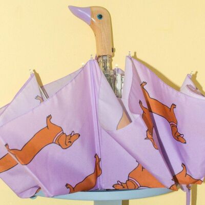 Original Duckhead Duck Kompakt Şemsiye Dachshund Purple - 3