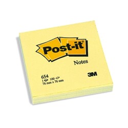 Postit Yapışkanlı Not Kağıdı 76 x 76 Sarı - 3M