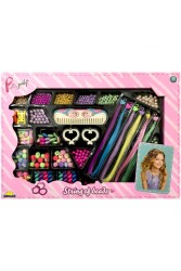 Pretty Pinky Boncuklu Saç Tasarım Seti - Pretty Pinky