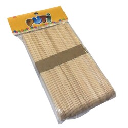 Puti Ahşap Büyük Dil Çubuğu Natural 50li - Puti
