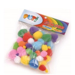 Puti Pon Pon Karışık 10 mm 20 mm 30 mm - Puti